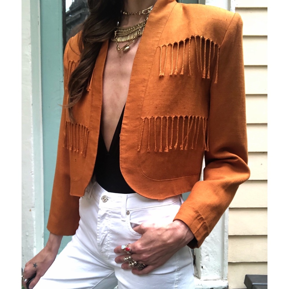 Vintage fringe blazer - Picture 3 of 8